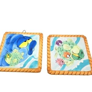 CERAMIC fish wall plaque/hot plate